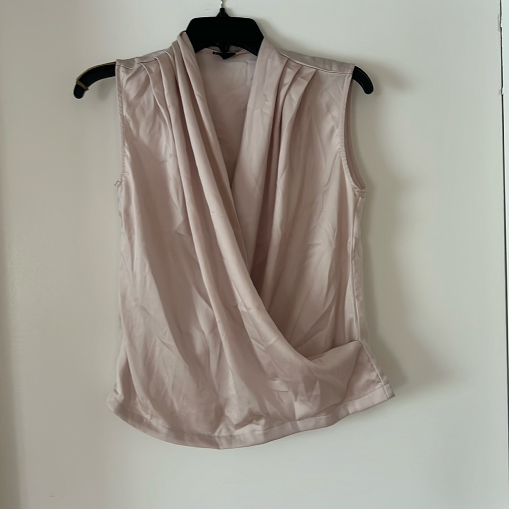 Women’s SHEIN Sleeveless Wrap Front Silky Blouse